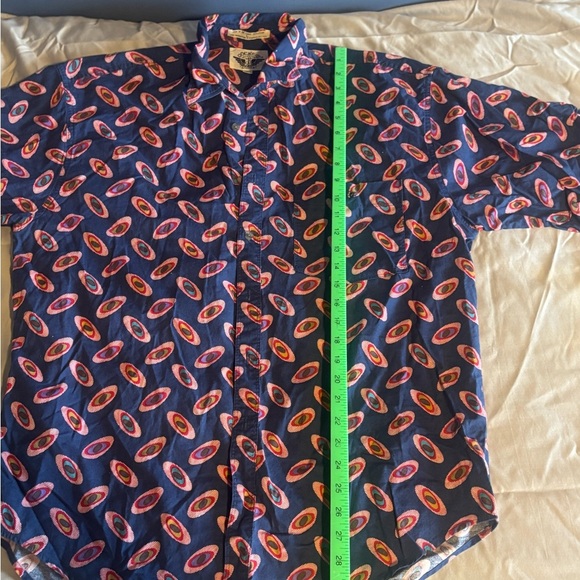 Dockers Men’s Short Sleeve Button Up. Large  100% Cotton.  Funky print! - Picture 6 of 6